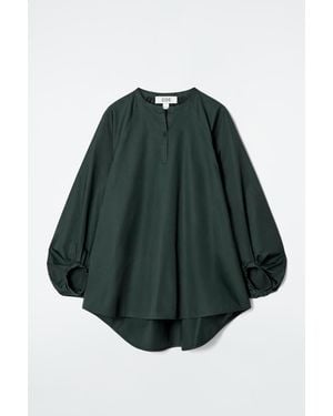 COS Balloon-Sleeve Blouse - Green