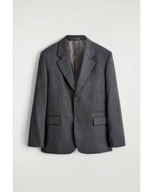 COS Single-Breasted Wool Blazer - Gray