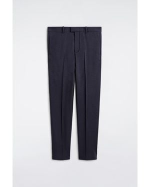 COS Wool Slim-Fit Straight-Leg Trousers - Blue
