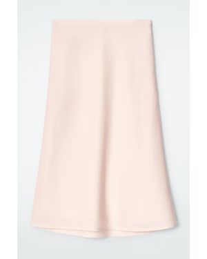 COS Linen-Blend Midi Column Skirt - Pink