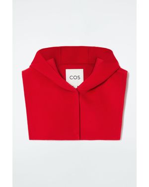 COS Double-faced Wool Hybrid Hood - Red