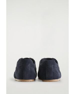 COS Minimal Leather Sneakers - Blue