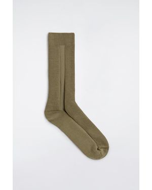 COS Panelled Silk-Blend Socks - Natural