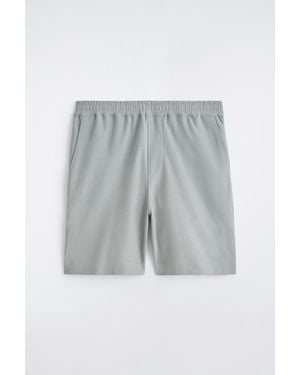 COS Elasticized Cotton-Piqué Shorts - Gray