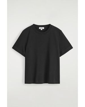 COS Relaxed-fit Floaty T-shirt - Black