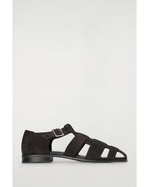 COS Fisherman-Sandalen Aus Veloursleder - Natur