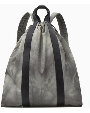 COS Tie-dye Print Drawstring Backpack - Nylon - Gray