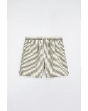 COS Striped Swim Shorts - Green