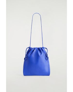 COS Drawstring Crossbody Bag - Blue