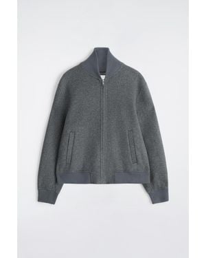 COS Double-Faced Wool Bomber Jacket - Gray