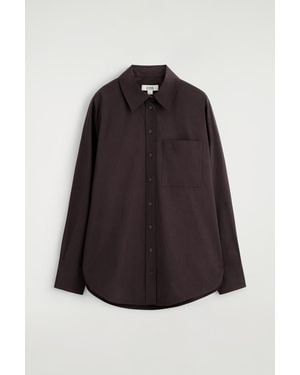COS Tailored Pima Cotton Shirt - Brown