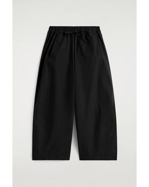 COS Elasticated Barrel-Leg Pants - Black
