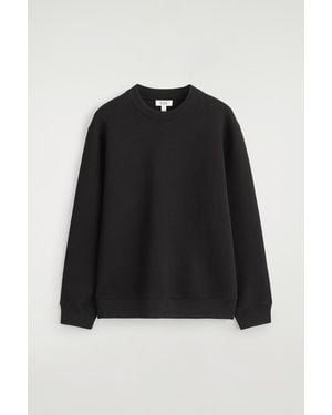 COS Relaxed Scuba Sweatshirt - Black