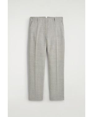 COS Wool-Blend Straight-Leg Pants - Gray