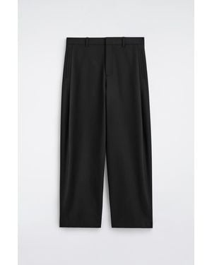 COS Pleated Wool Wide-Leg Pants - Black