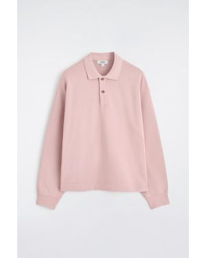 COS Washed-Cotton Polo Sweatshirt - Pink