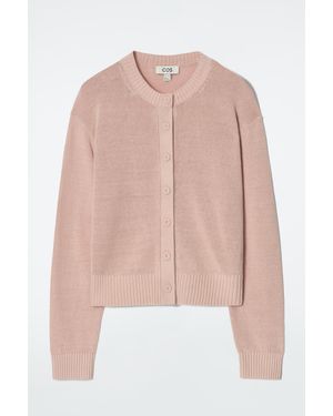 COS Knitted Linen Cardigan - Pink