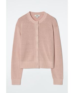 COS Knitted Linen Cardigan - Pink
