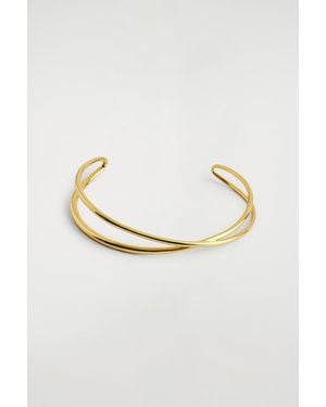 COS Double-Wrap Necklace - White