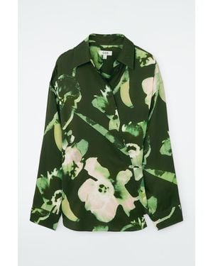 COS Oversized Wrap Shirt - Green