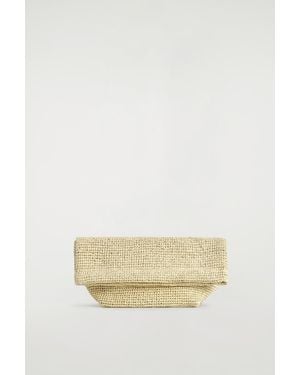 COS Folded Clutch Bag - Natural