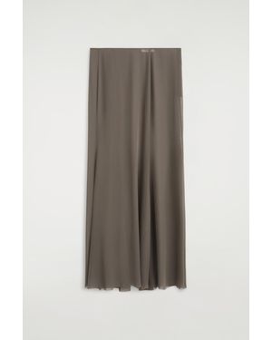 COS Sheer Maxi Skirt - Brown