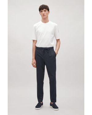 COS Drawstring Tailored Trousers - Blue