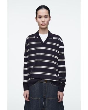 COS Poloshirt Aus Seidenstrick - Blau