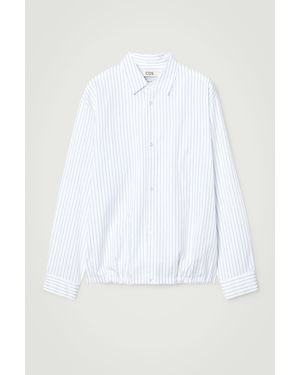 COS Relaxed Drawstring Cotton Shirt - White