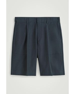 COS Cotton-Twill Chino Shorts - Blue
