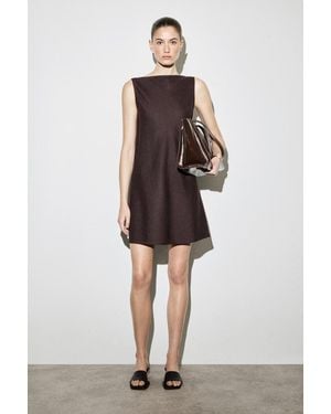 COS Elegantes Minikleid Aus Leinen - Rot