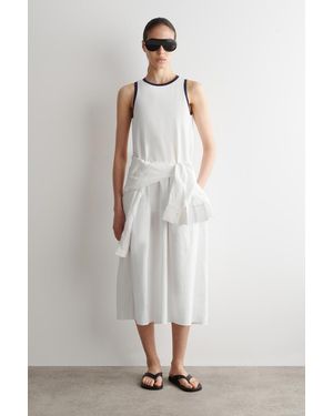 COS Ärmelloses Midikleid Mit Einsätzen - Weiß
