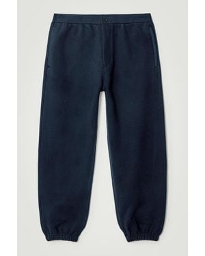 COS Contrast-Trim Straight-Leg Jersey Joggers - Blue