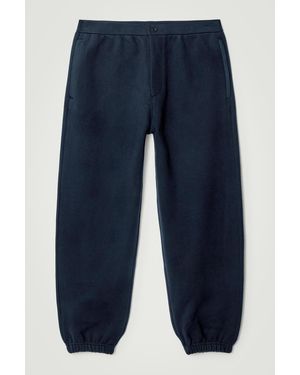 COS Contrast-Trim Straight-Leg Jersey Sweatpants - Blue