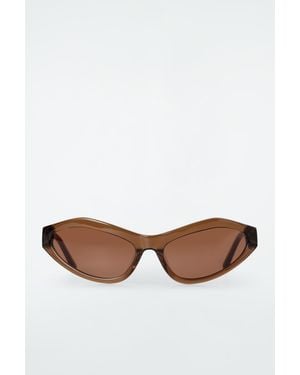 COS Angular Cat-eye Sunglasses - Brown