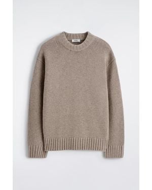 COS Chunky Cashmere Crew-Neck Jumper - Natural