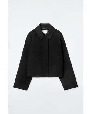 COS Short Double-faced Wool Jacket - Black
