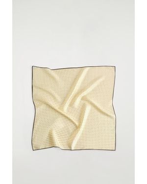 COS Polka-Dot Silk Scarf - Natural