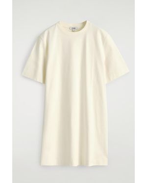 COS Cotton Mini T-Shirt Dress - Natural