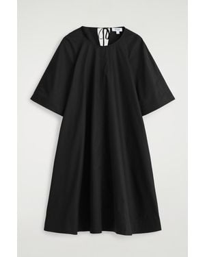 COS Tie-Back A-Line Mini Dress - Black