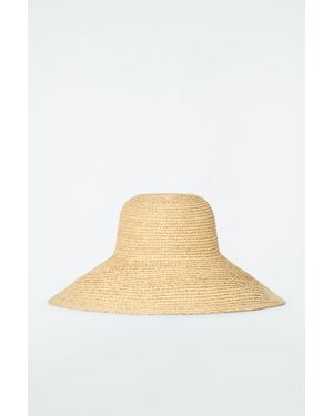 COS Wide-brim Straw Hat - White