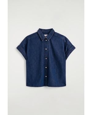 COS Short-Sleeved Denim Shirt - Blue