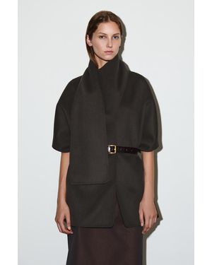 COS Schal-Cape Aus Doubleface-Wolle - Schwarz