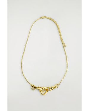 COS Twisted Ribbon Necklace - White