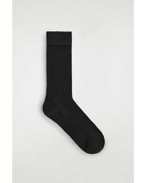 COS Fine Wool Socks - Black