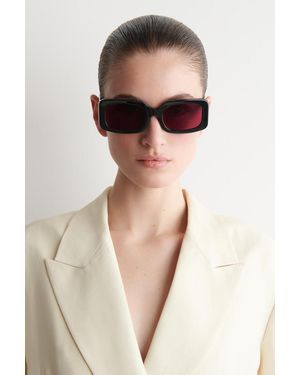 COS Rechteckige Sonnenbrille - Schwarz