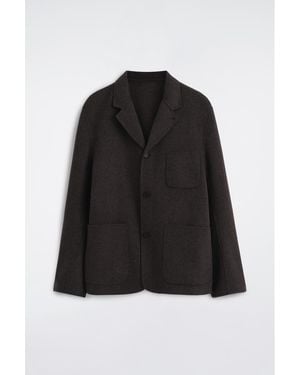 COS Relaxed Double-Faced Wool Blazer - Black