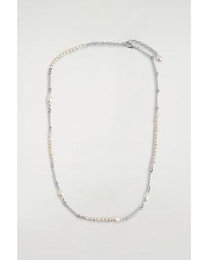 COS Asymmetric Freshwater Pearl Necklace - White