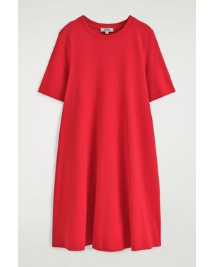 COS A-Line Mini T-Shirt Dress - Red