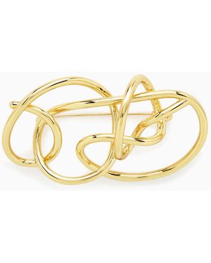 COS Sculpted Brooch - Metallic